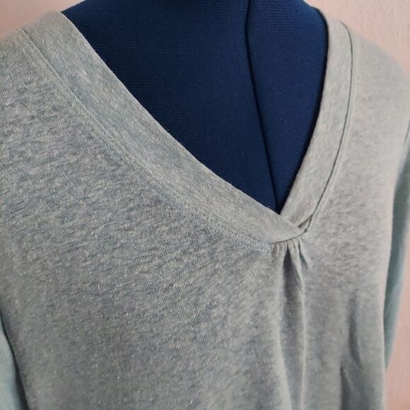 Orvis Ladies' Linen Blend Relaxed Fit 3/4 Sleeve Top Small - Picture 4 of 7